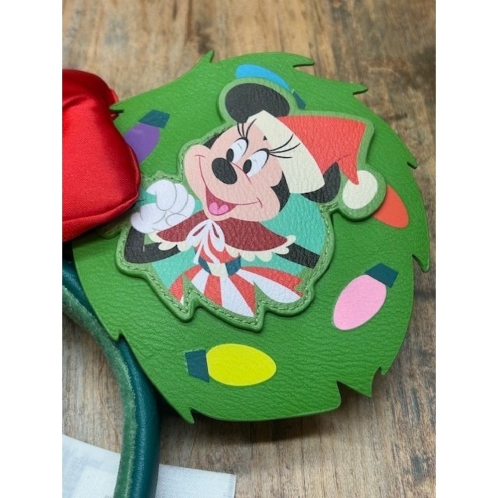 Disney Loungefly Mickey & Minnie Glow-in-the-Dark Holiday Ears Headband NWT - Picture 2 of 9
